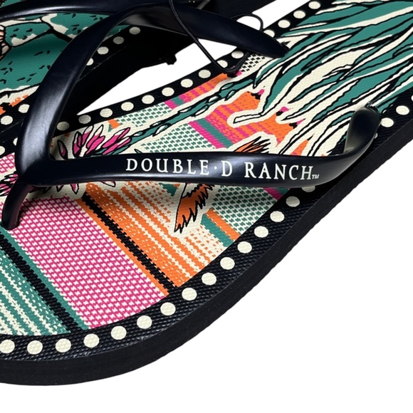 Double D Ranch Flip Flops Thong Sandals Size M (8 8.5 9 9.5) Cactus Hummingbird - Picture 9 of 12